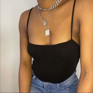 Black heart and hips body suit